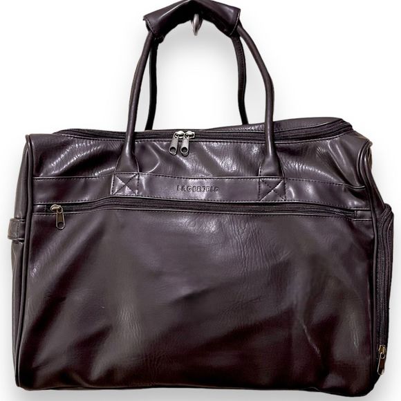 Karl Lagerfeld Bags Karl Lagarfeld Parfums Duffle Bag Brown Vegan